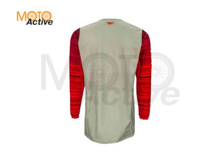 Джерси FLY RACING KINETIC WAVE 2022 серая/красная