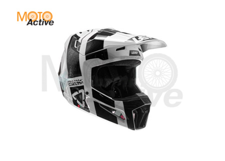 Кроссовый шлем с очками Leatt 3.5 V24 Blk-Wht