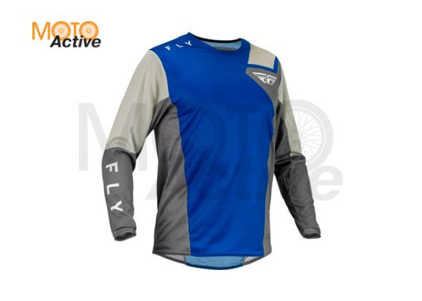 Джерси FLY RACING KINETIC JET, синяя/серая