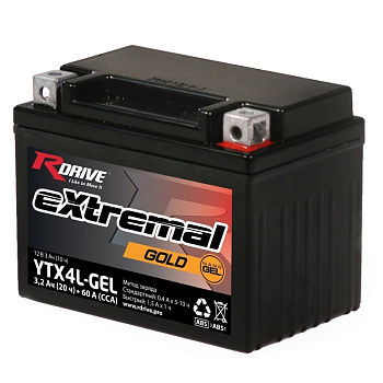 Аккумулятор R-Drive YTX4L-GEL