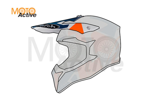 Козырёк для шлема AIROH WRAAP RAZE ORANGE MATT