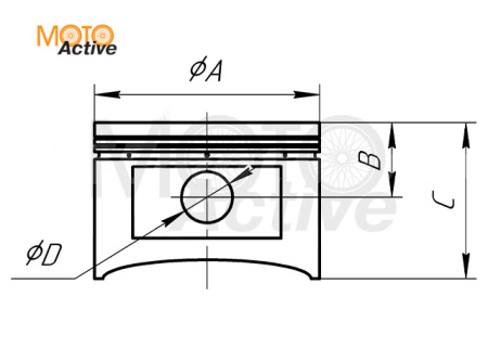 Поршень BSE ZS161FMJ