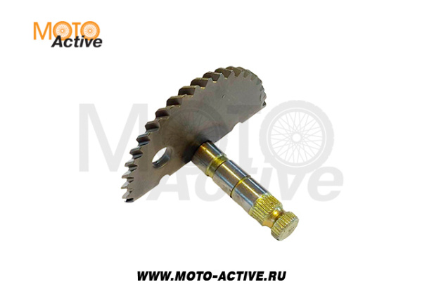 Зубчатый сектор кикстартера 4T 139QMB 50сс (удлинненный 65mm) в сборе SCOOTER-M