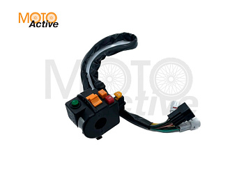 Переключатель электрический кнопочный (рулевой, левый в сборе с проводами электрическими изолированными и разъемом)