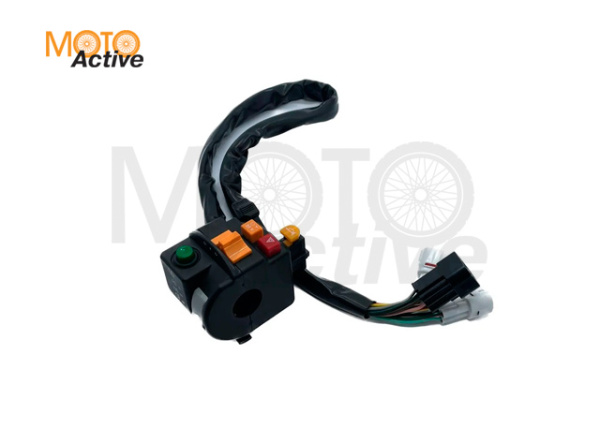 Переключатель электрический кнопочный (рулевой, левый в сборе с проводами электрическими изолированными и разъемом)