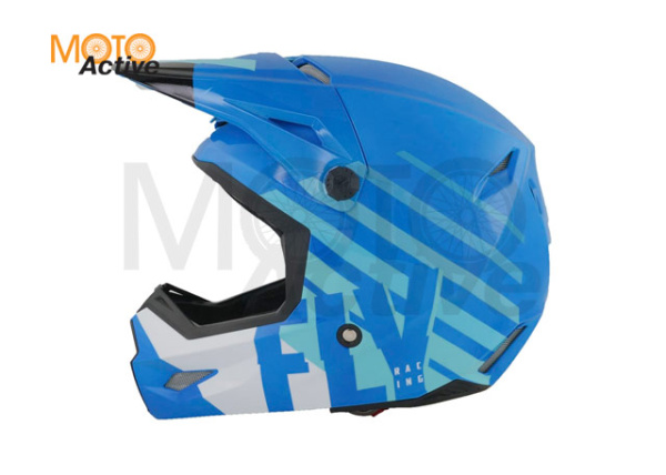 Шлем (кроссовый) FLY RACING KINETIC THRIVE, синий/белый (2021)