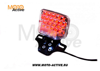 Стоп-сигнал диодный (в сборе) Delta, Alpha (22 диода, красный) "KOMATCU"