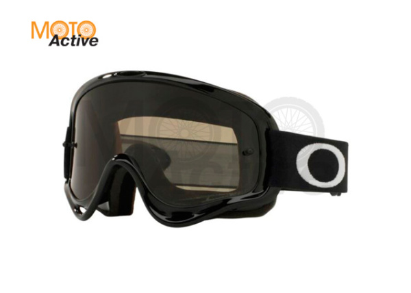 Очки для мотокросса детские OAKLEY O-Frame XS Solid черные глянцевые / темно-серая
