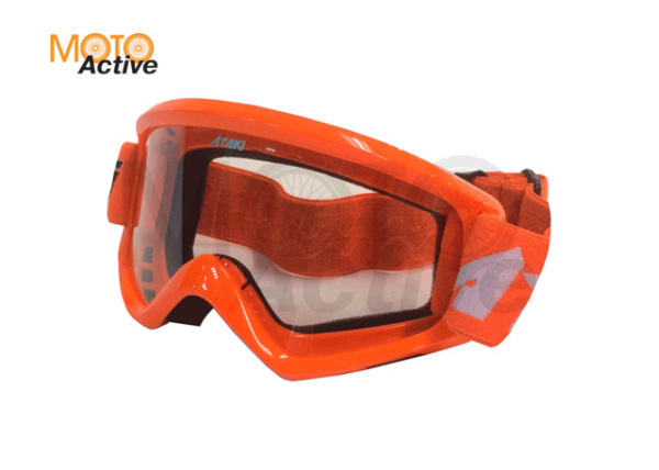 Очки для мотокросса ATAKI HB-319 оранжевые глянцевые
