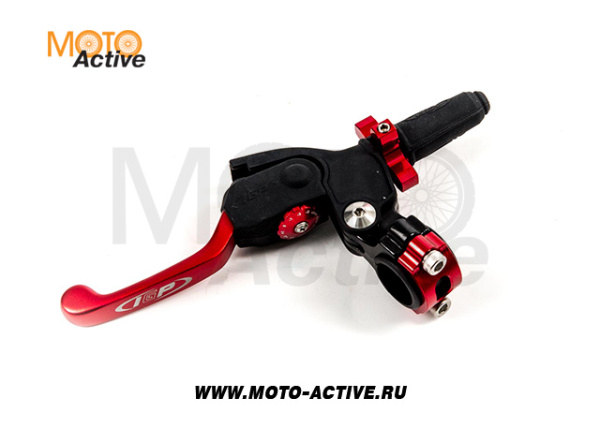 Рычаг сцепления в сборе c кронштейном регулируемый складной 360град красный