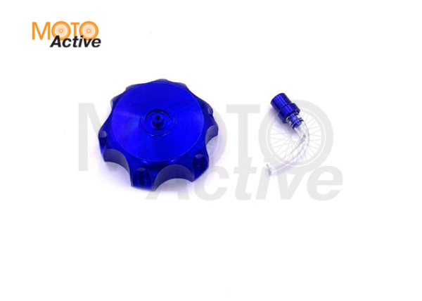 Пробка (крышка) бензобака CNC, с бензоклапаном, синяя