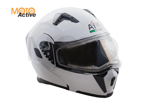 Шлем Снегоходный AiM JK906 White Glossy