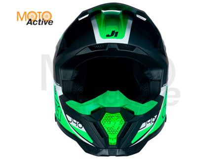 Шлем кроссовый JUST1 J40 FLASH (желтый/белый матовый)