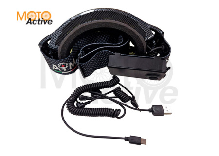 Очки снегоходные с магнитной линзой и подогревом AiM (PRO) 31-102 Accu Heated Carbon Glossy