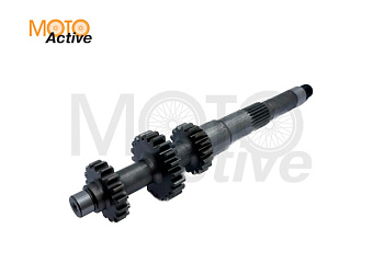 Вал №1 редуктора в сборе с шестернями (ДВС)