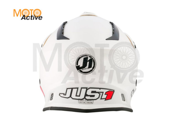 Шлем (кроссовый) JUST1 J38 SOLD, белый глянцевый