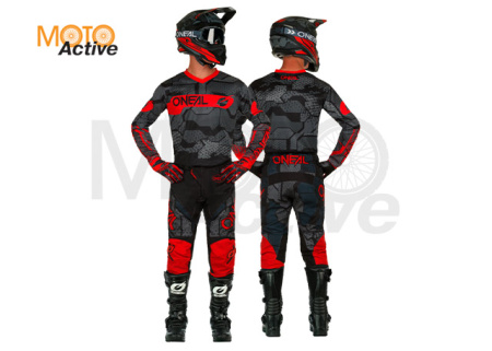 Джерси O'NEAL Element Camo V.22, черно-красная
