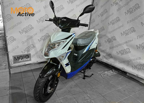 Скутер Regulmoto EAGLE 50 (LJ80QT-3L) колёса R12, Белый/синий
