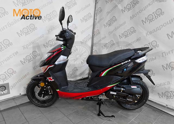 Скутер Regulmoto EAGLE 50 (LJ80QT-3L) колёса R12, Чёрный/красный