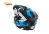 Шлем (мотард) Ataki JK802 Rampage, серый/синий глянцевый