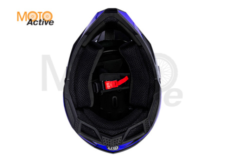 Шлем KIOSHI Fighter 802 мотард с очками, синий