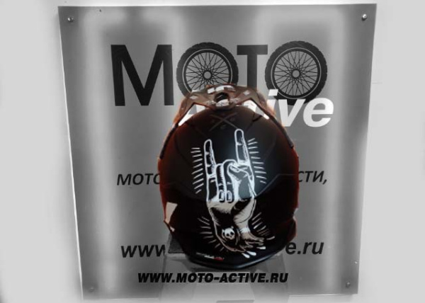 Шлем (кроссовый) JUST1 J39 Rock, черный/красный/белый матовый (2021)