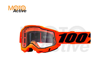 Очки 100% Accuri 2 Enduro Goggle Neon Orange / Clear Dual Lens
