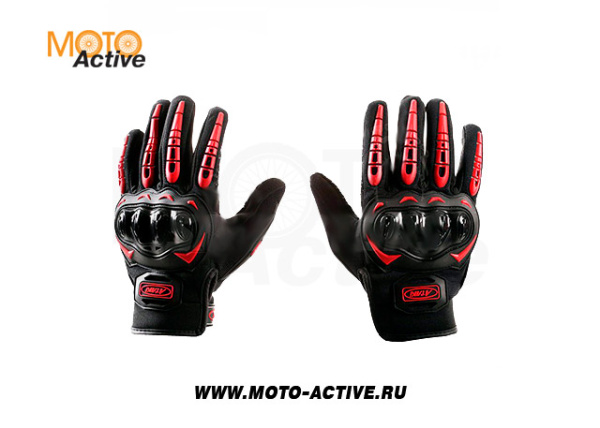 Перчатки текстильные ATAKI SC-117 черные/красные