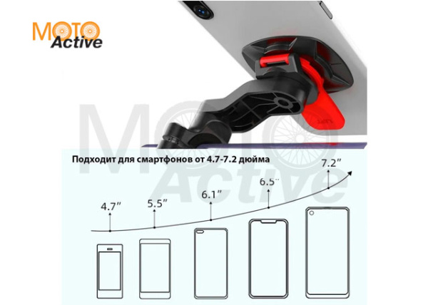Держатель телефона на руль (с демпфером)