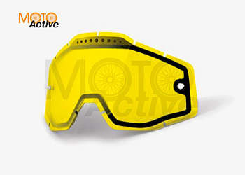 Линза 100% RC2/AC2/ST2 Replacement Lens Vented Dual Pane Yellow