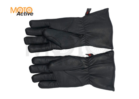 Перчатки зимние (кожа) черные