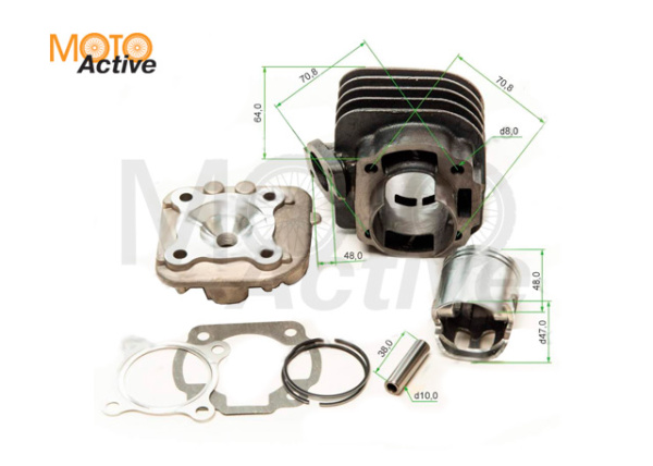 ЦПГ YAMAHA JOG80 d-47 70cc c гол.цилиндра