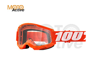 Очки 100% Strata 2 Goggle Orange / Clear Lens