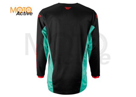 Джерси FLY RACING KINETIC S.E. RAVE, черная/бирюзовая/красная