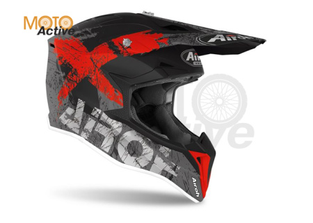 Детский кроссовый шлем Airoh Wraap Youth SMILE Red Matt