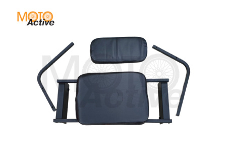 Сиденье деревянное с металл. каркасом с чехлами из кожзам. для саней к мотобуксировщику (L=1550 мм)