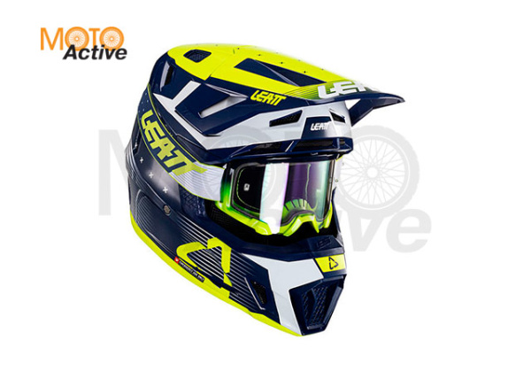 Кроссовый шлем с очками Leatt 7.5 V24 Bluel