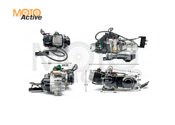 Двигатель 200см3 161QMK (61x57,8) для ATV, вариатор   реверс   масло радиатор