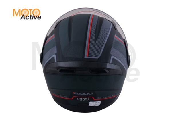 Шлем (модуляр) Ataki JK902 Shape, черный/серый глянцевый