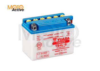 Мотоциклетная аккумуляторная батарея Yuasa YuMicron YB4L-B(CP), 4 Ач