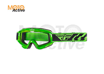 Очки для мотокросса FLY RACING FOCUS (2016) зеленые, прозрачные