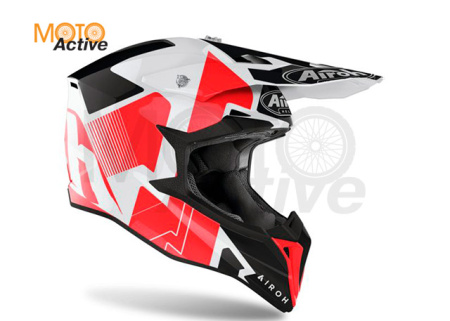 Кроссовый шлем Airoh Wraap Raze Red Gloss