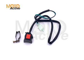 Кнопка вкл/выкл двигателя, квадратная, красная, L=750мм