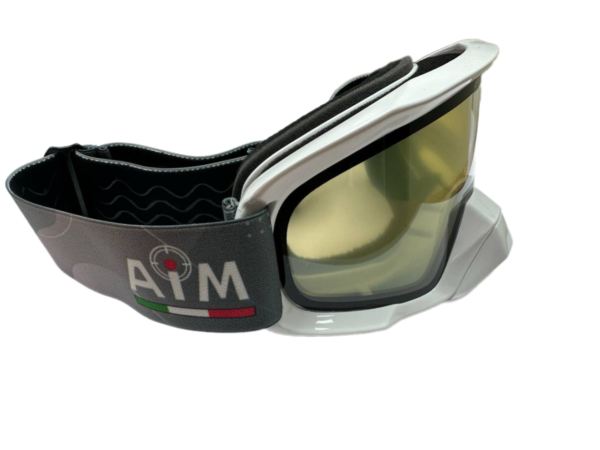 Очки снегоходные с двойной линзой AiM (PRO) 186-103 White Glossy
