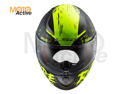 Мотошлем LS2 FF353 Rapid Naughty, черно-желтый матовый