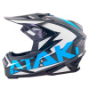 Шлем (кроссовый) Ataki JK801 Rampage, серый/синий глянцевый