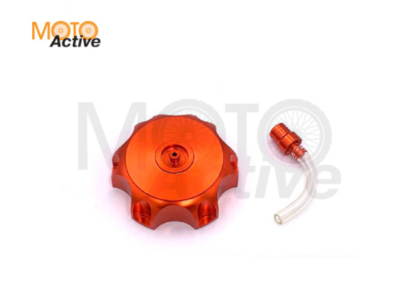 Пробка (крышка) бензобака CNC, с бензоклапаном, оранжевая