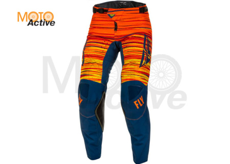 Брюки для мотокросса FLY RACING KINETIC WAVE 2022 синие/оранжевые