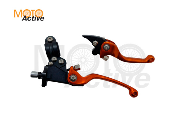 Рычаг сцепления тормоза с кронштейном #1 CNC оранжевый