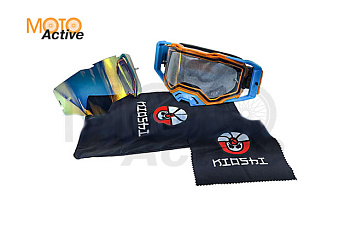 Очки защитные кроссовые KIOSHI MX PRO Оранжевый/голубой